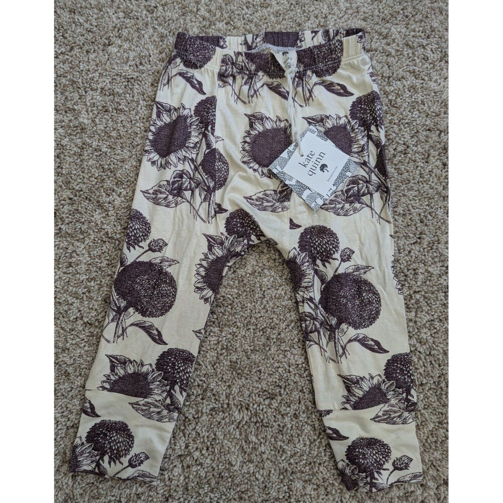 NWT Kate Quinn Sunflower Bamboo Panda Pants size 18-24 months